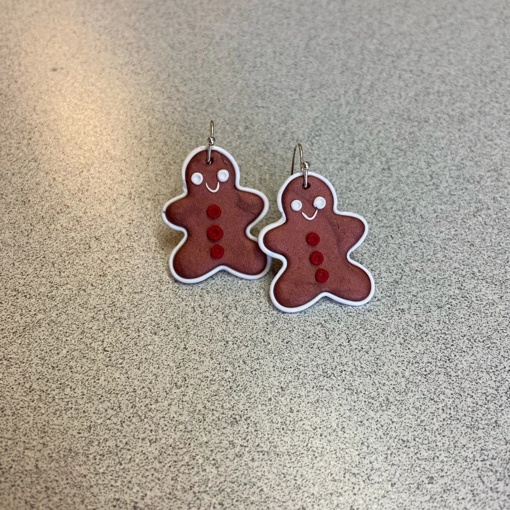 Gingerbread Earrings - Picture 2 of 2